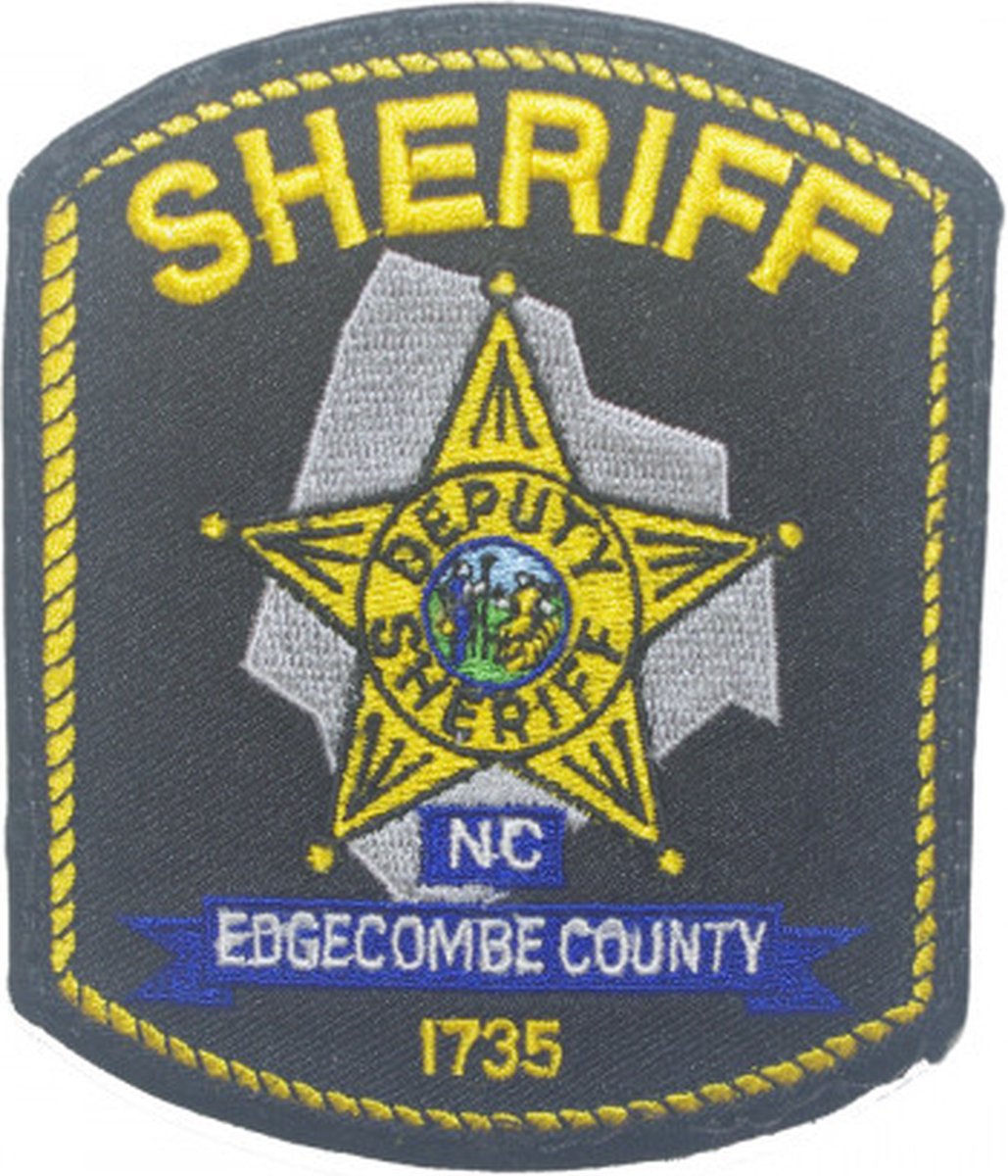 Deputy Sheriff NC Edgecombe County geborduurde patch embleem | Opnaai